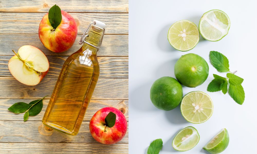 Cách trị tóc bết bằng chanh và giấm táo