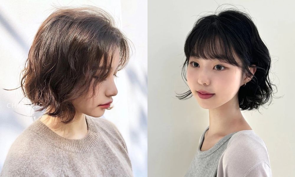 Bob xoăn giúp làm nổi bật phần tóc xoăn và tạo cảm giác cân đối cho khuôn mặt